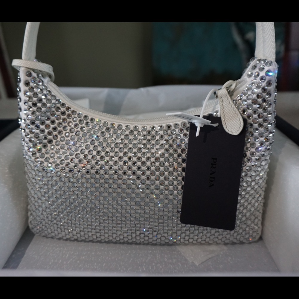 Prada Crystal Re-edition 2000 Silk Mini-Bag - Picture 4 of 8
